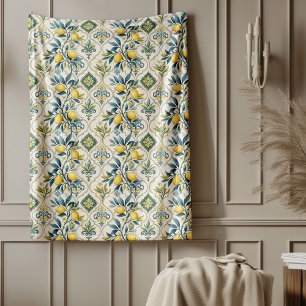 Cobertor De Velo Blanket Blue Style mediterrâneo Tons brancos