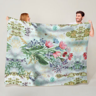 Cobertor De Velo Blanket de Boho Watercolor - Throw Dreamy Pastel