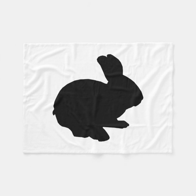 Cobertor De Velo Blanket de Bunny Fleece preto (Frente (Horizontal))
