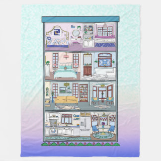 Cobertor De Velo Blanket de Dollhouse de Peça Grande