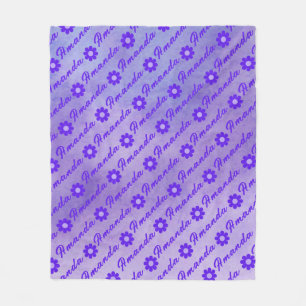 Cobertor De Velo Blanket de Folha Roxo Personalizado GIrls