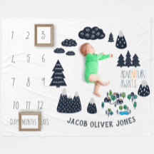 Blanket de Milestone de Bebê | Aguardações De Aven