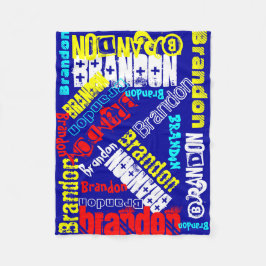 Cobertor De Velo Blanket de nome personalizado de velo quente do Fo