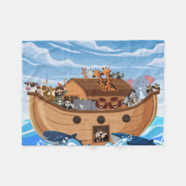 Cobertor De Velo Blanket de velo de arca de Noah para crianças