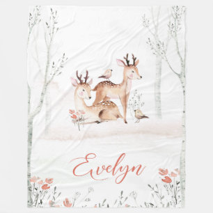 Cobertor De Velo Blanket de Woodland de Bebê   60x80 Frota