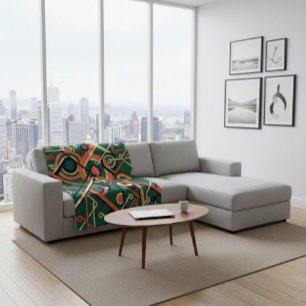 Cobertor De Velo Blanket geométrico da Deco de Arte Elegante Dourad