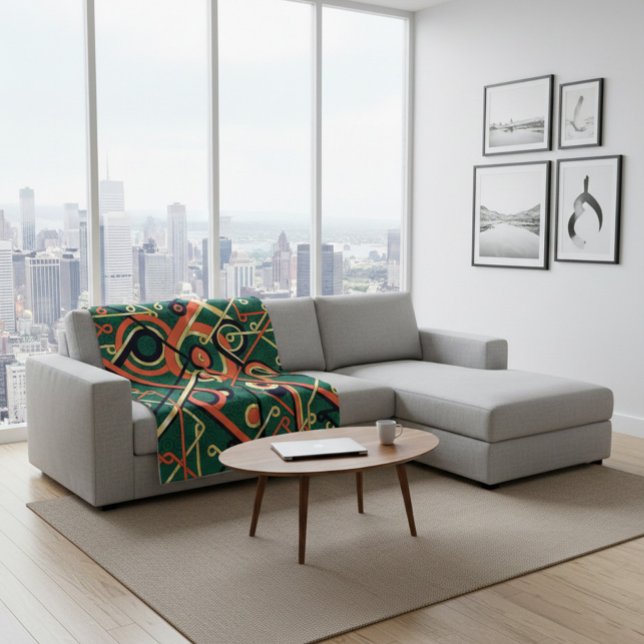 Cobertor De Velo Blanket geométrico da Deco de Arte Elegante Dourad (Criador carregado)