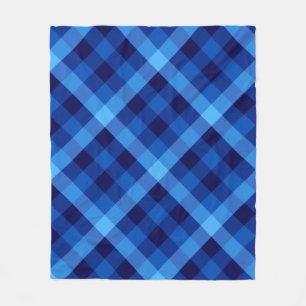 Cobertor De Velo Blanket médio de velo azul do oceano Xadrez padr