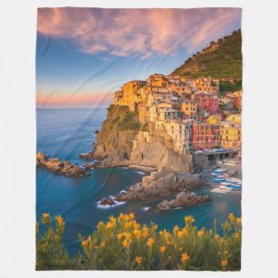 Cobertor De Velo Blanket Mediterranean Sea Italy Coastline Beach