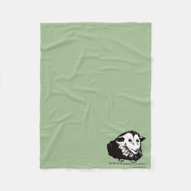 Cobertor De Velo Blankie pequeno do velo com gambá (Frente)