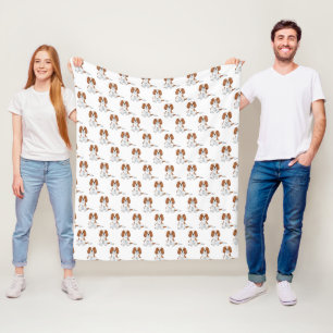 Cobertor De Velo Blenheim Cavalier King Charles Spaniel Pattern