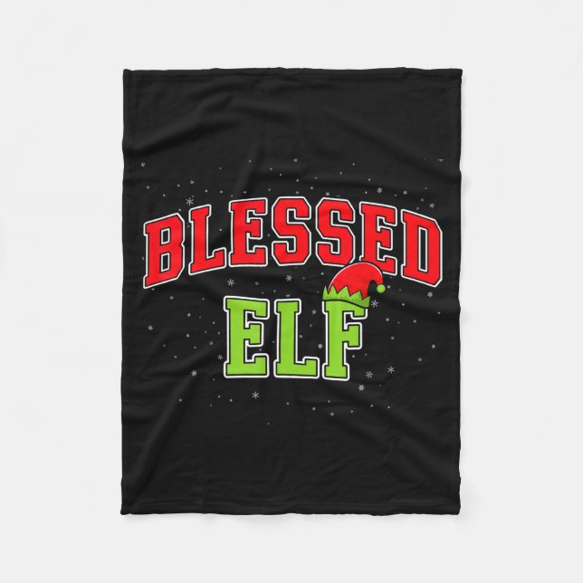Cobertor De Velo Blessed Elf Christmas Family Matching Group Xmas  (Frente)