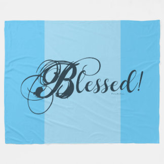 Cobertor De Velo Blessed! Fleece Blanket  (Blue)
