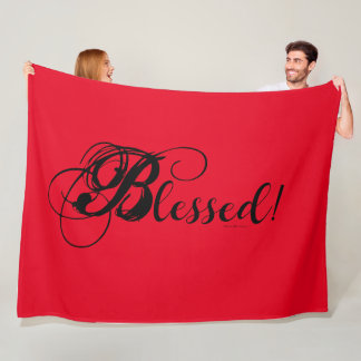 Cobertor De Velo Blessed! Fleece Blanket (Red)
