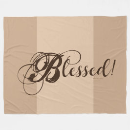Cobertor De Velo Blessed! Fleece Blanket (Tan/ Brown)