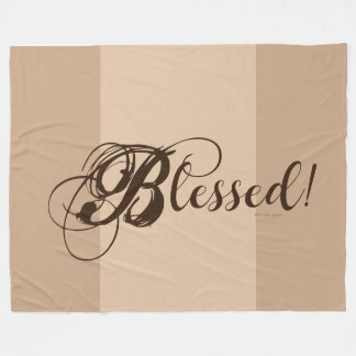 Cobertor De Velo Blessed! Fleece Blanket (Tan/ Brown)