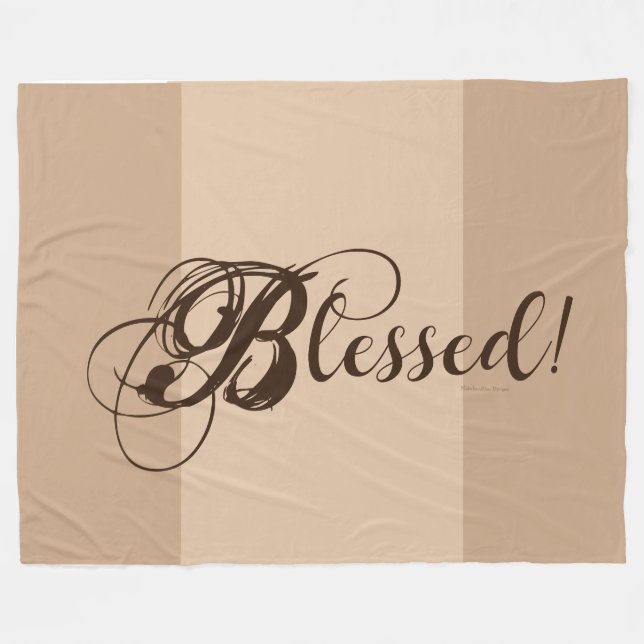 Cobertor De Velo Blessed! Fleece Blanket (Tan/ Brown) (Frente (Horizontal))