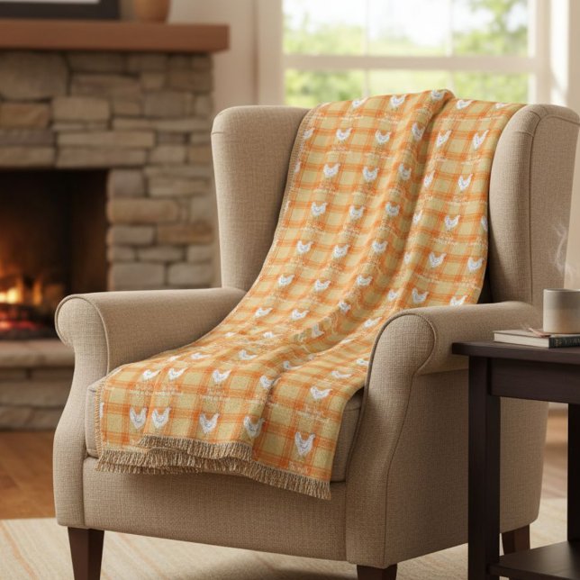 Cobertor De Velo Blessed Rustic Chicken Pattern Blanket (Criador carregado)
