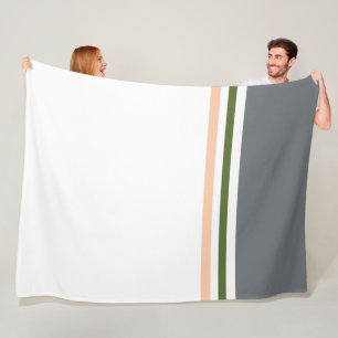 Cobertor De Velo Blocos de cores modernos e listras na moda