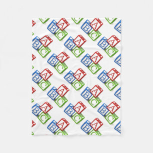 Cobertor De Velo Blocos Fleece Blanket/ABC