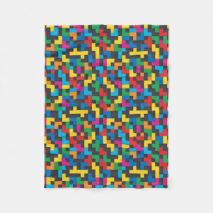 Cobertor De Velo Blocos Retro Tetris Padrão Perfeito