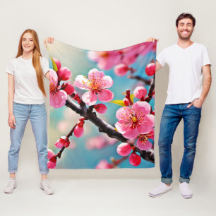 Cobertor De Velo Blooming Cherry Blossoms em Primavera