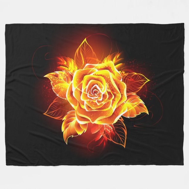 Cobertor De Velo Blooming Fire Rosa (Frente (Horizontal))