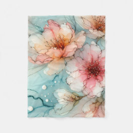 Cobertor De Velo Blossomas no sangue: um design de tinta a álcool d