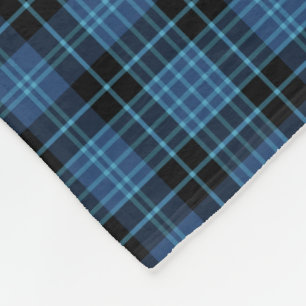 Cobertor De Velo Blue and Black Xadrez Scottish Clergan Tartan