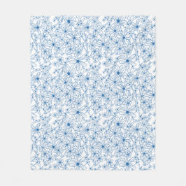Cobertor De Velo Blue and White Floral Aesthetic