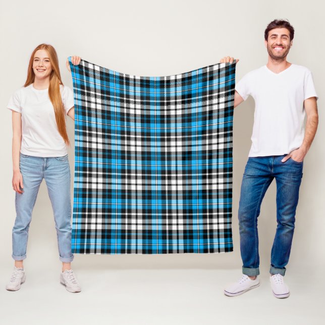 Cobertor De Velo Blue Black White Plaid Tartan Pattern Design  (In Situ)