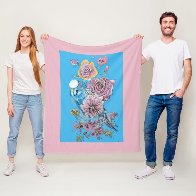 Cobertor De Velo Blue Budget Cute Whimsical Pink Blue Girls Baby Bl (In Situ)