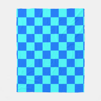Cobertor De Velo Blue Checkered Square Pattern 