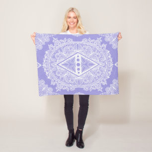 Cobertor De Velo Blue Diamond Mandala