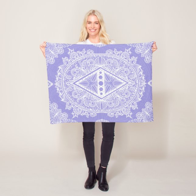 Cobertor De Velo Blue Diamond Mandala (In Situ)