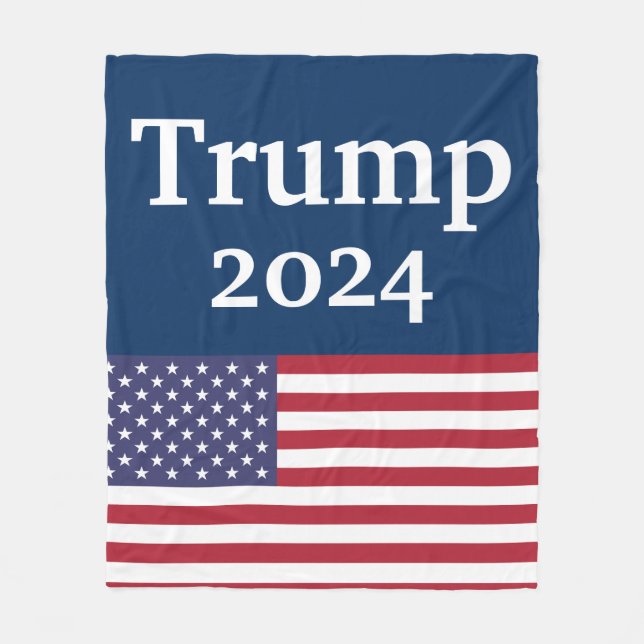 Cobertor De Velo Blue Donald Trump 2024 American Flag (Frente)
