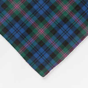 Cobertor De Velo Blue e Green Baird Clan Tartan