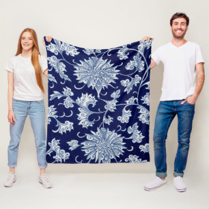 Cobertor De Velo Blue Floral Pattern Vintage China Ornament