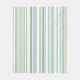 Cobertor De Velo Blue Green and white stripes