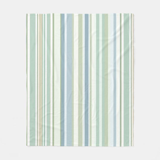 Cobertor De Velo Blue Green and white stripes (Frente)