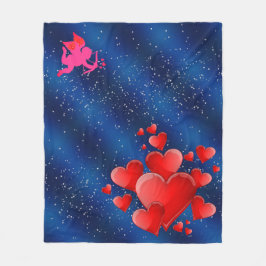 Cobertor De Velo Blue heart romantic wallpaper