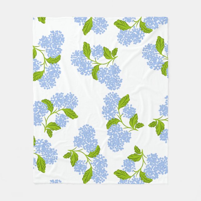 Cobertor De Velo Blue Hydrangea Fleece Blanket (Frente)