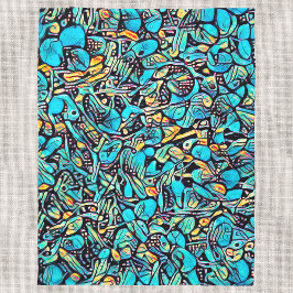 Cobertor De Velo Blue Hydrangea Urban Art Fleece