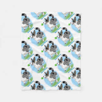 Cobertor De Velo Blue Merle Corgi com Ball