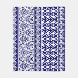 Cobertor De Velo Blue Oriental Elegance: Conjunto de Patches do Fil