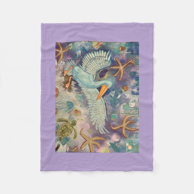 Cobertor De Velo blue pelican (Frente)