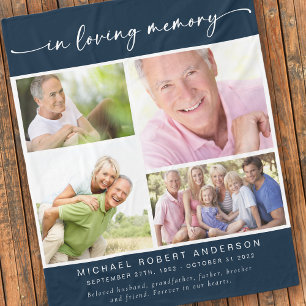 Cobertor De Velo Blue Photos Loving Memory Memorial Keepsaet