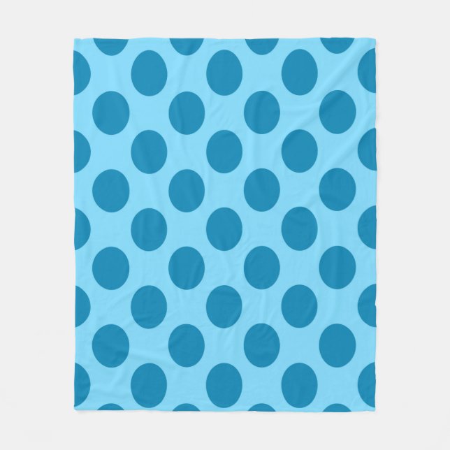 Cobertor De Velo Blue Polka Dots - Seamless Pattern Throw Pillow (Frente)