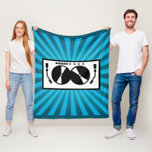 Cobertor De Velo Blue Sunburst DJ Turntable Music