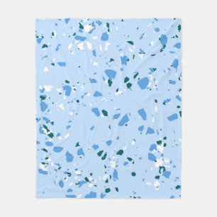Cobertor De Velo Blue Terrazzo Pattern
